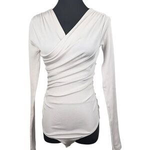 Goldsign Ivory Wrap Bodysuit